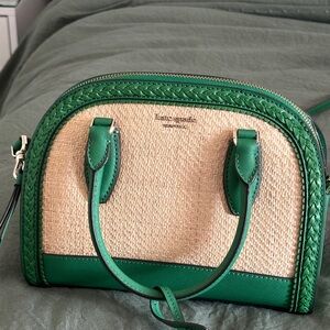 Kate Spade Green and Tan Handbag